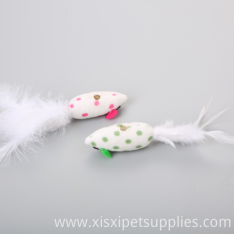 2019 Wholesale candy color Plush Mouse Cat Kitten Toy Pet Toy For Cats Play Fun